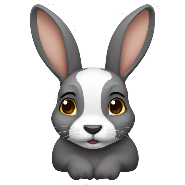 Conejo blancos y negros emoji