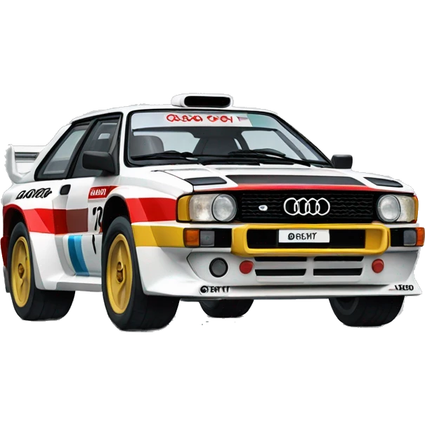 Make a Audi quattro 1986 rally car  emoji