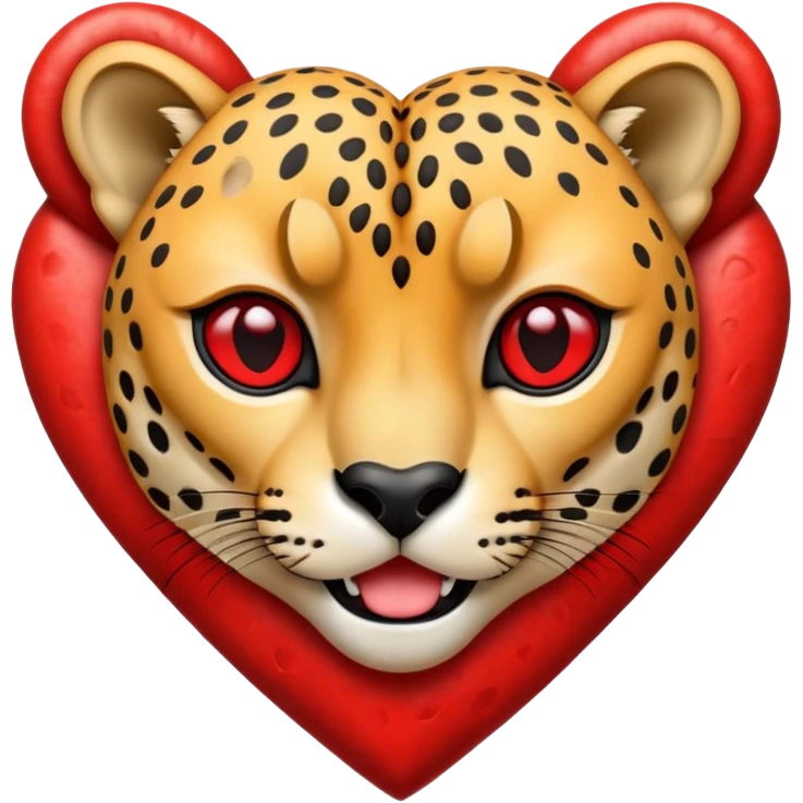 Cheetah heart emoji