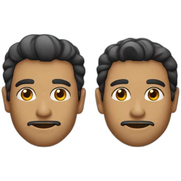 dos hombres hasta la cintura emoji