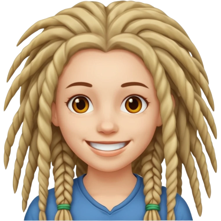 white girl with dreadlocks emoji