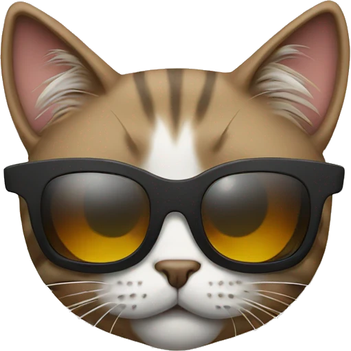 Cat with sunglasses emoji