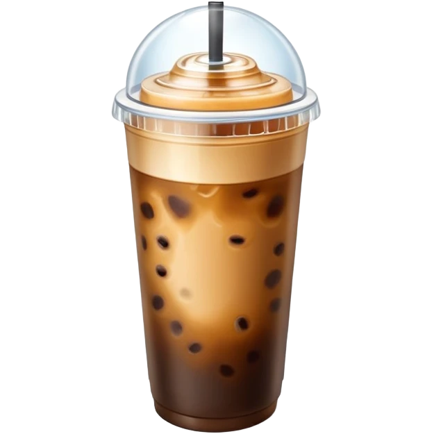 Dome lid iced coffee emoji