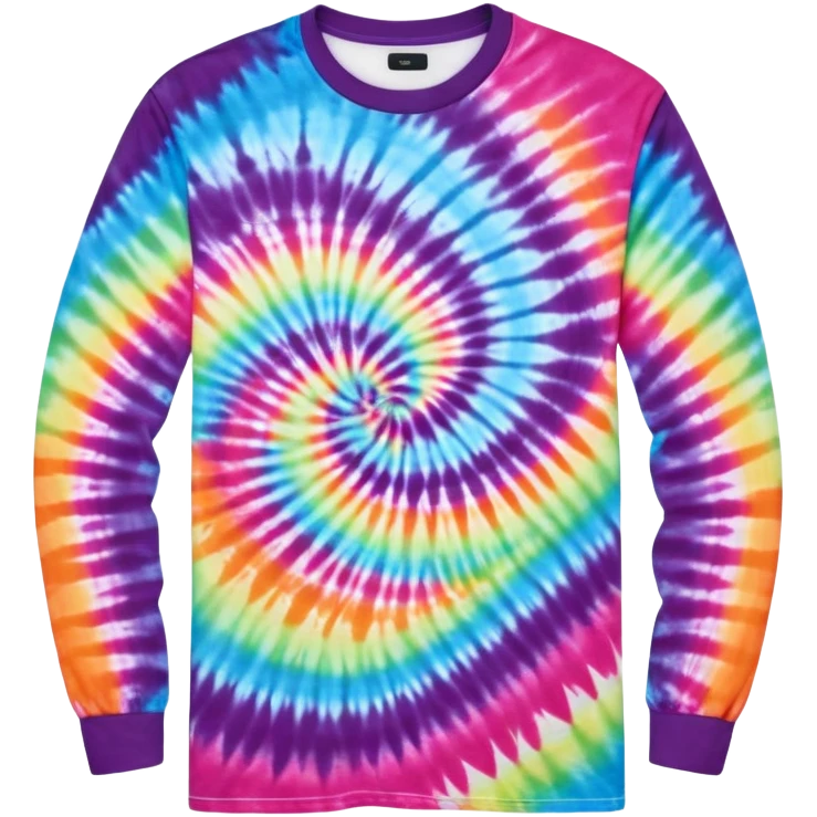 Long sleeve tie dye shirt emoji