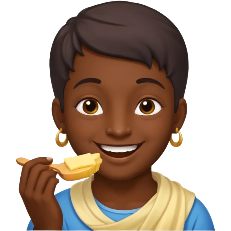   Blue Krishna eating butter  emoji