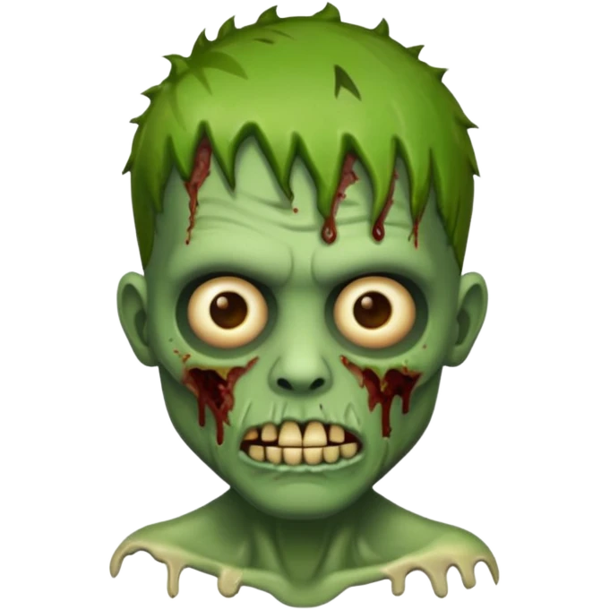 Create a zombie emoji with a taper fade emoji