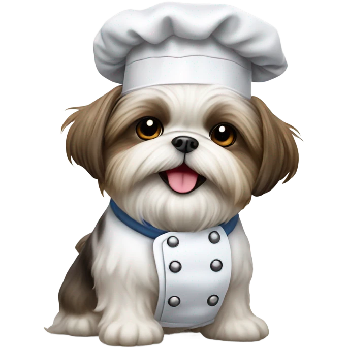 Shih tzu chef smiling emoji