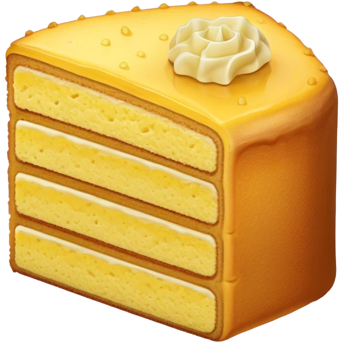 sweet simple slice of sponge cake emoji