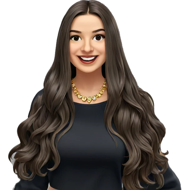 smiling girl with jewelry emoji