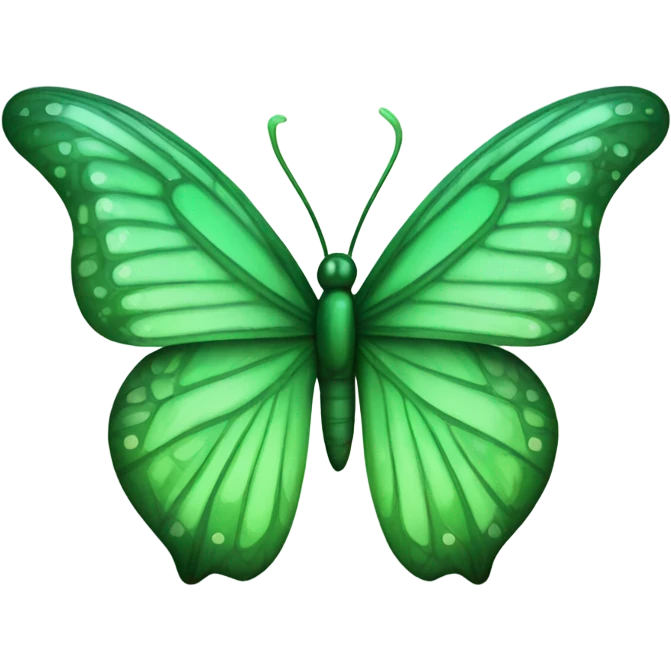 Green butterfly emoji