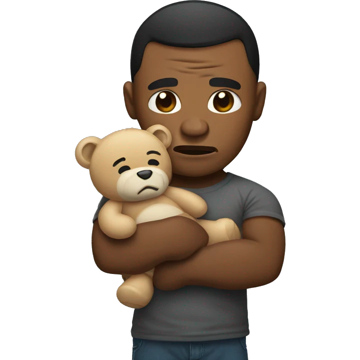 mike tyson crying holding a teddy bear  emoji
