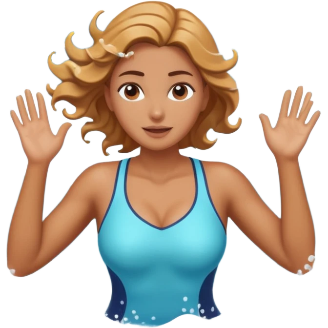 woman standing in ocean waves, water splashing around her, confident expression, dynamic sea motion, cinematic ocean vibe, 3D cartoon style, mobile game icon style, clean background, no text, no watermark
  emoji