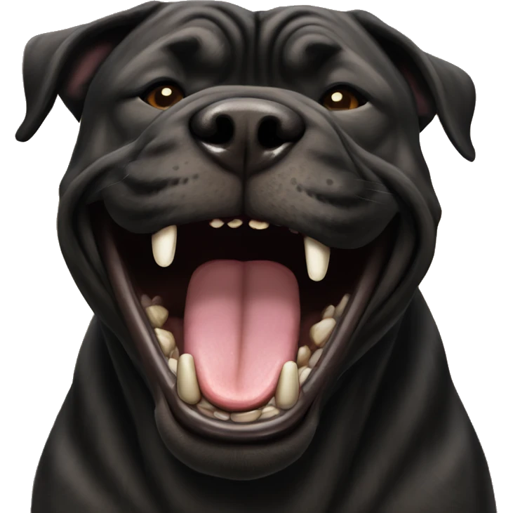 Black presa canario laughing  emoji