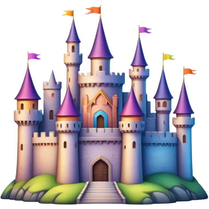 egendary complex detailed colorful gradients aesthetic-scenic castle emoji