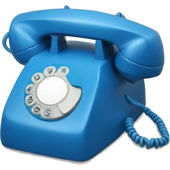 blue telephone emoji