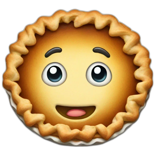 whole pie with steam emoji