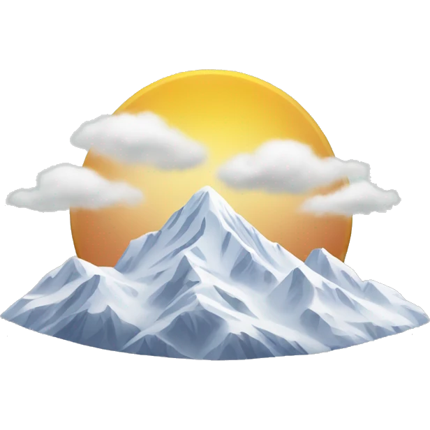 Snowy mountain emoji
