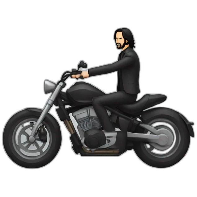 JOHN WICK WITH MOTORCYCLE emoji