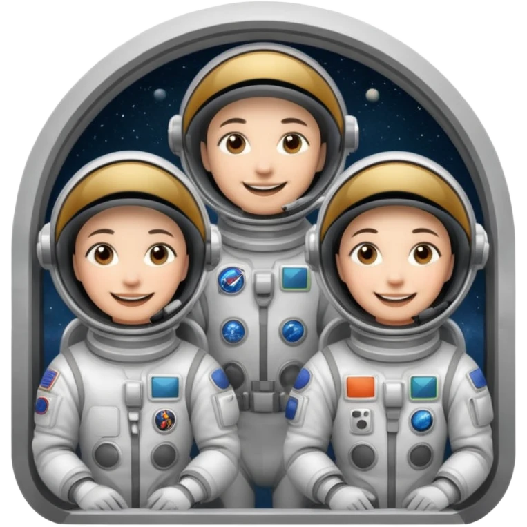 Space Station Crew, in space station emoji