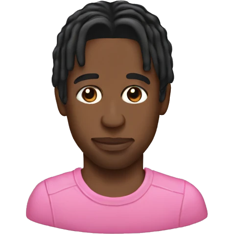 travis scott with a pink dress emoji
