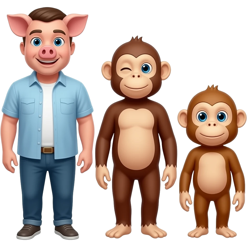 Dads happy 🐷🙈🐵🐵 emoji