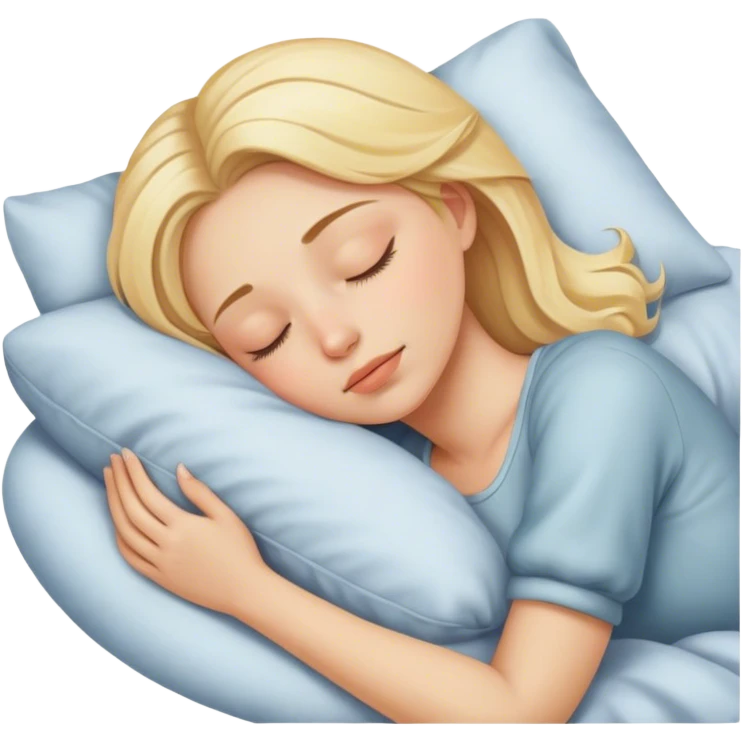 Blonde girl sleeping ￼ emoji