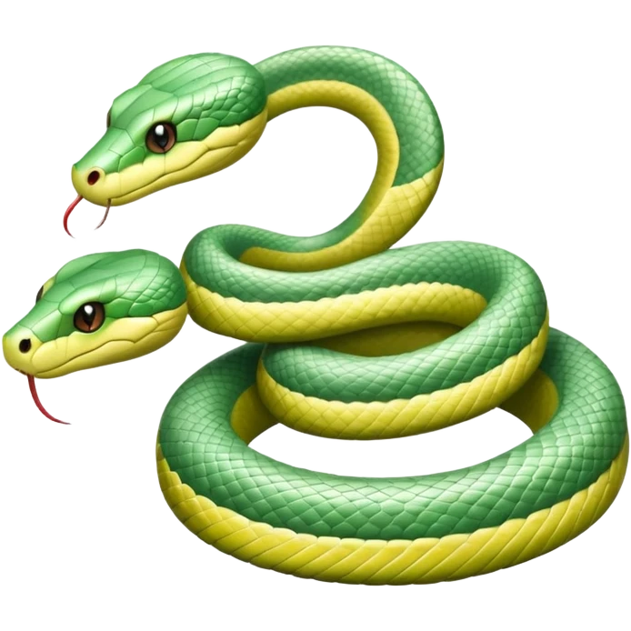 A pastel green snake emoji
