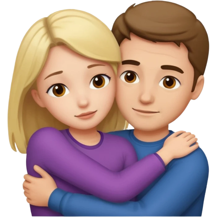 man hugging a girl emoji
