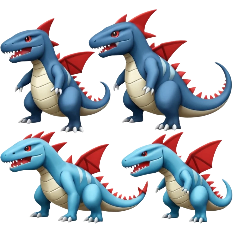 Amaura-Salamence-Garchomp-Gabite-Aggron-Pokémon (full body) emoji