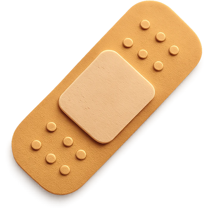 bandage, layered paper look paper craft style emoji