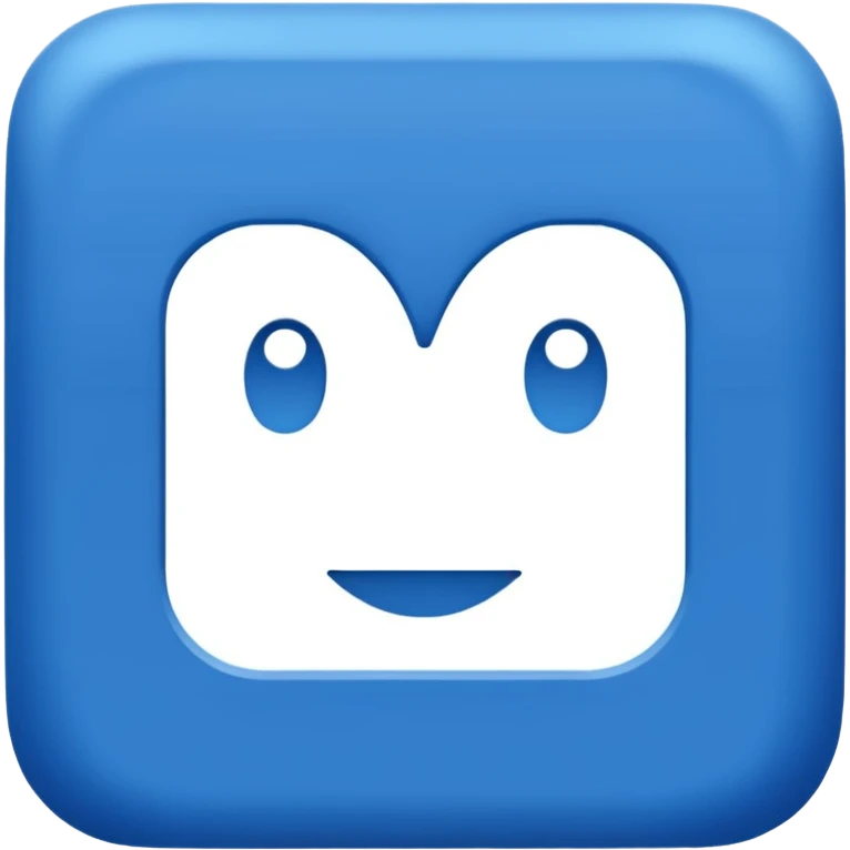 blue square with white letters HIS emoji