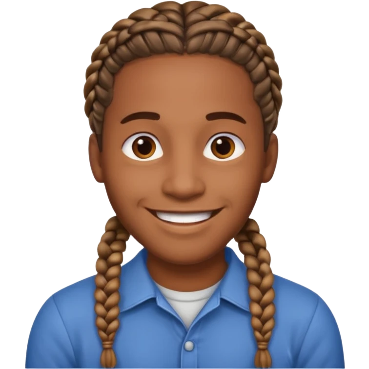 Brownskin man with braids  emoji