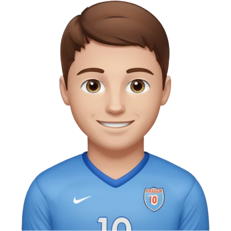  patriots player number 10 brown hair pale blue eyes emoji