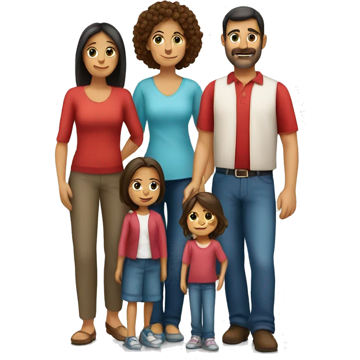 a spanish family with 2 parents and 2 children emoji