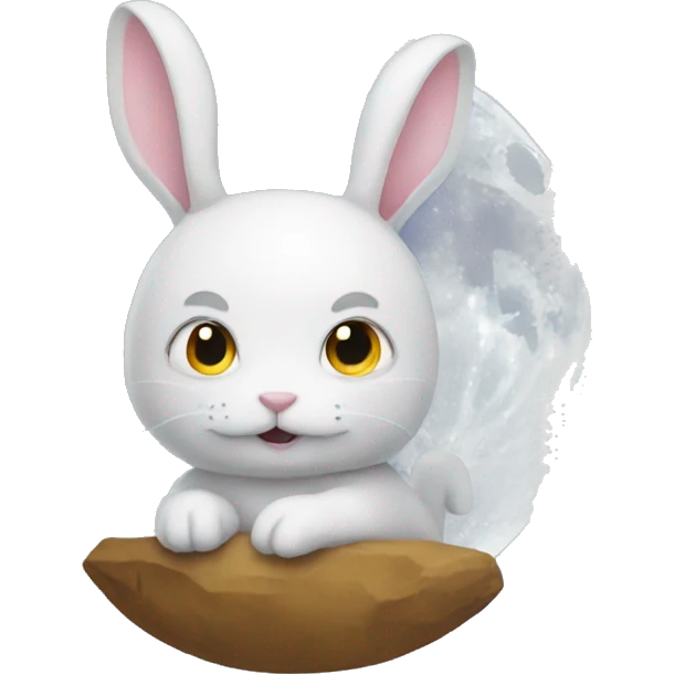 Moon rabbit emoji