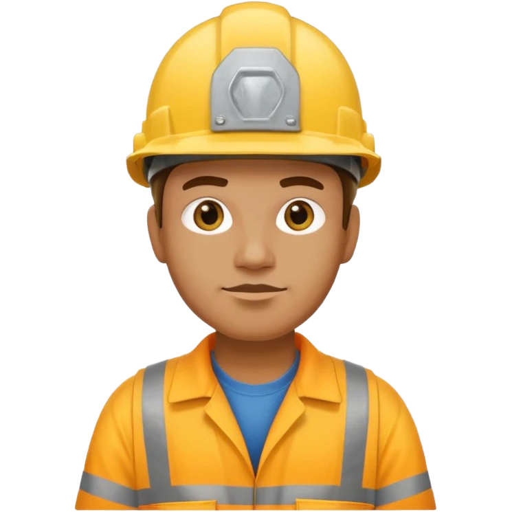 garbage man with yellowhelmet emoji