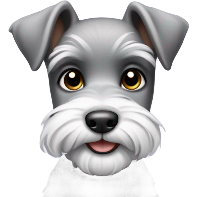 Smiling schnauzer puppy emoji