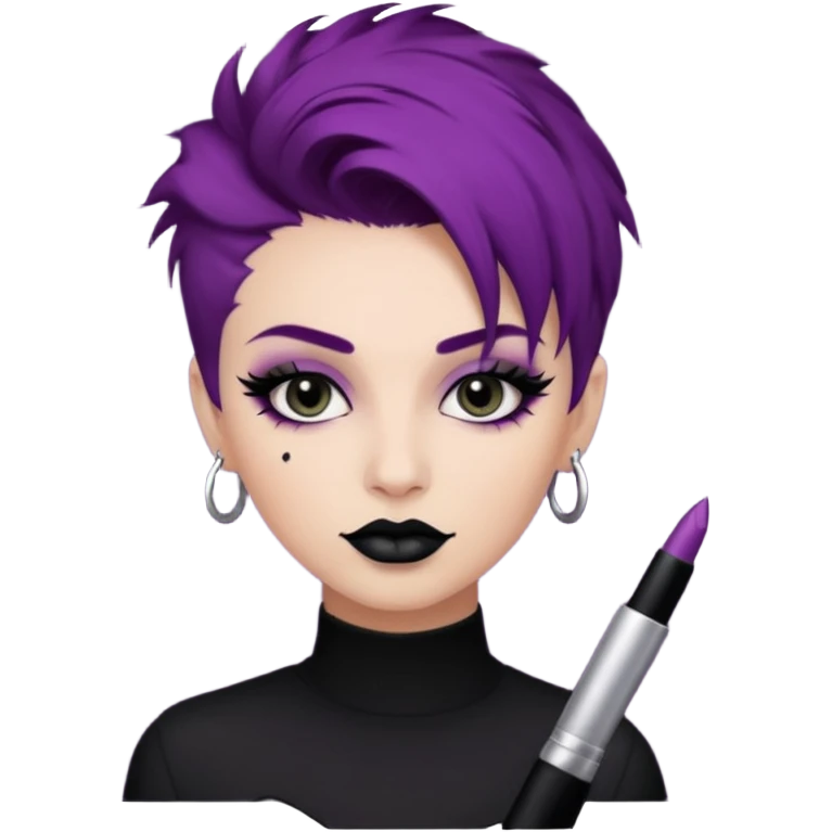 Punk haired make up artist emoji