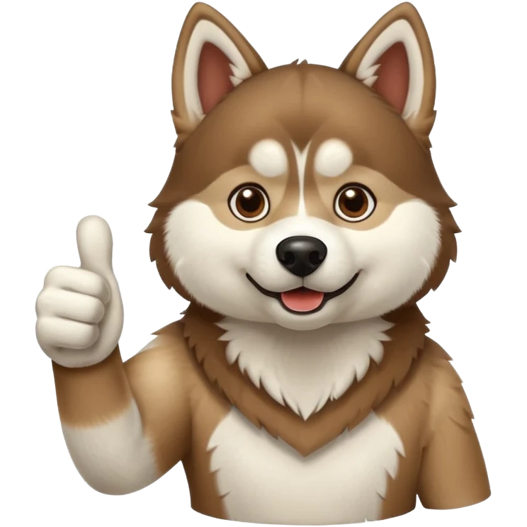 Husky thumbs up emoji