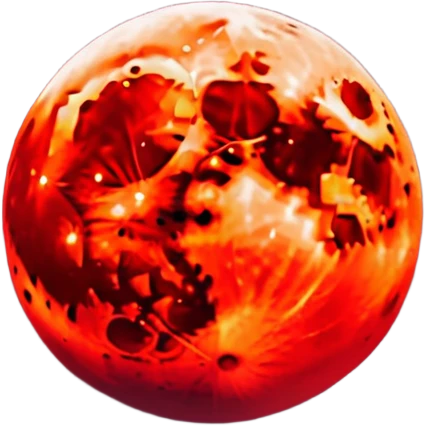 Edgy Black night sky with big Red vibrant neon-crimson-blood-moon Aesthetic Scenery full picture  emoji