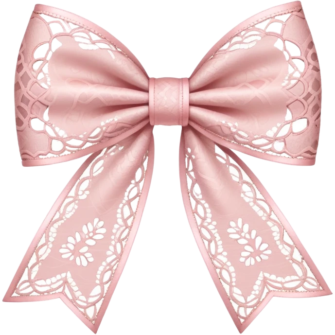 light pink lace bow emoji