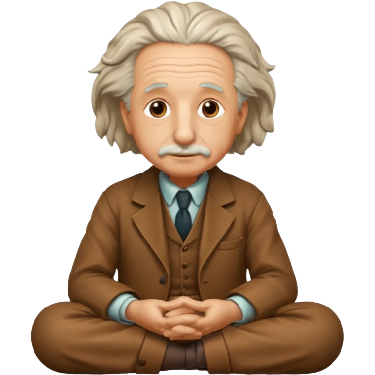 sitting philosopher-statue as albert einstein and blessing emoji