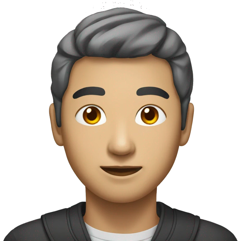 Male Asian portrait, with the sune in the background emoji