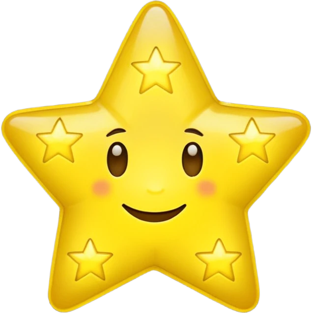 Yellow stars 3d emoji