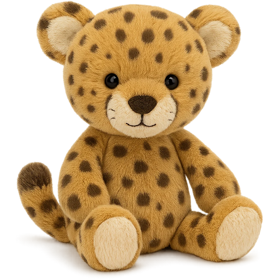 cute baby cheetah jellycat plushie emoji