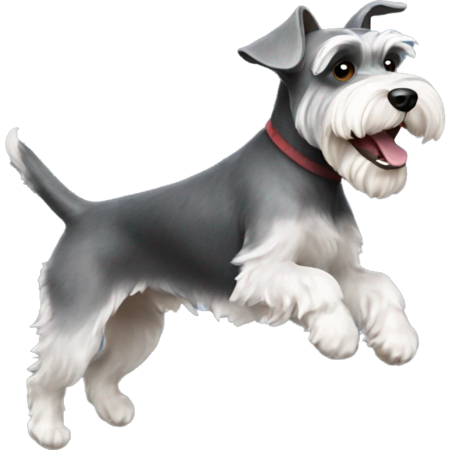Schnauzer jumping emoji