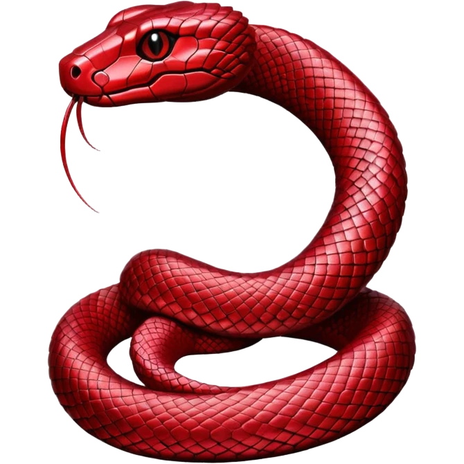 red glitter cyberpunk snake emoji