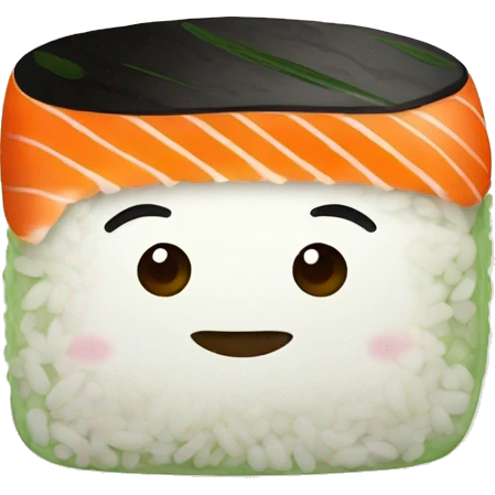 sushi with wasabi emoji