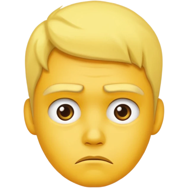 Disappointed yellow face  emoji