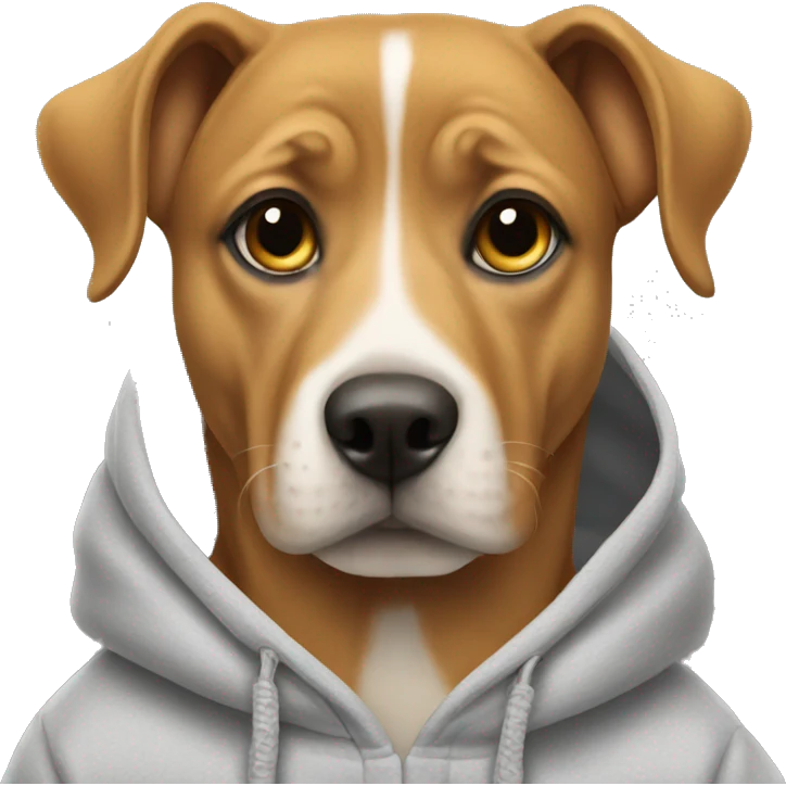 dog wearing a hoodie emoji